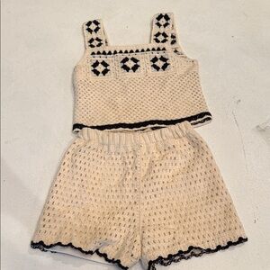 Crochet Tank Top and Shorts Set size 3t